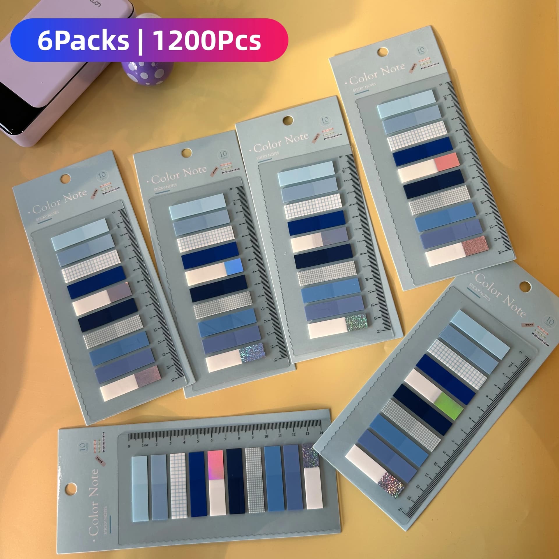 Colorful Sticky Notes Pad with Index Tabs