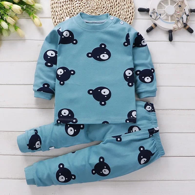 Kids Cotton Pajama Sets Autumn Winter