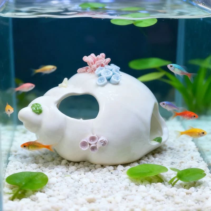 Ceramic Aquarium Ornaments, Designed Specifically for Fish to Rest On, Add a Touch of Nature to Your Aquarium and Serve as Home