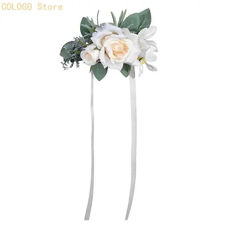 Silk Rose Corsage with Greenery