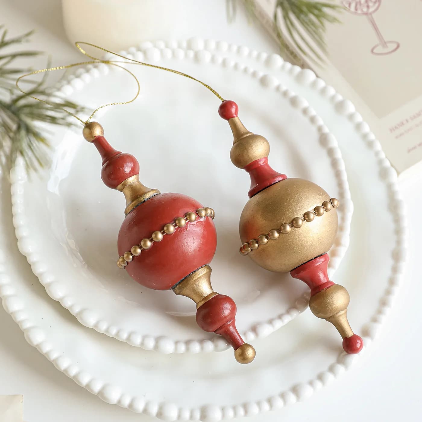 Wooden Acorn Christmas Ornament