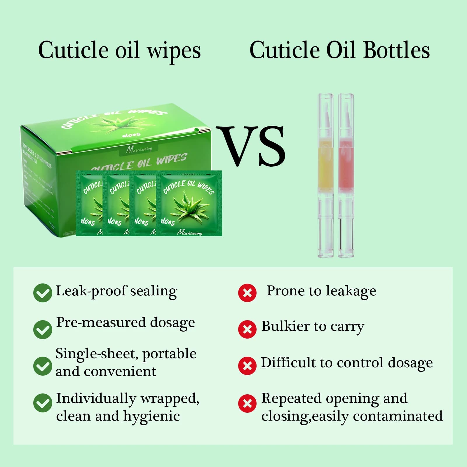 Cuticle Oil Wipes Variety Pack