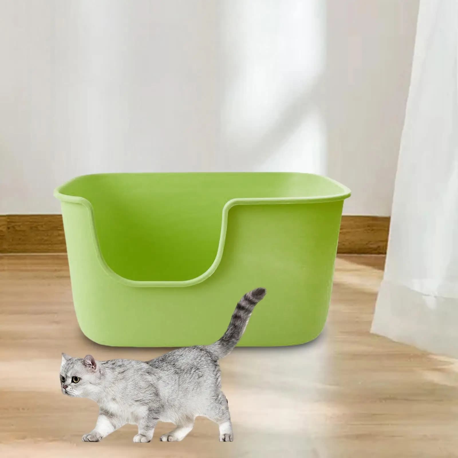 Pet Litter Trays with High Sides Pet Supplies Large Pan Splashproof Potty Toilet for Small Animals Kitten Hamsters Kitty Rabbit