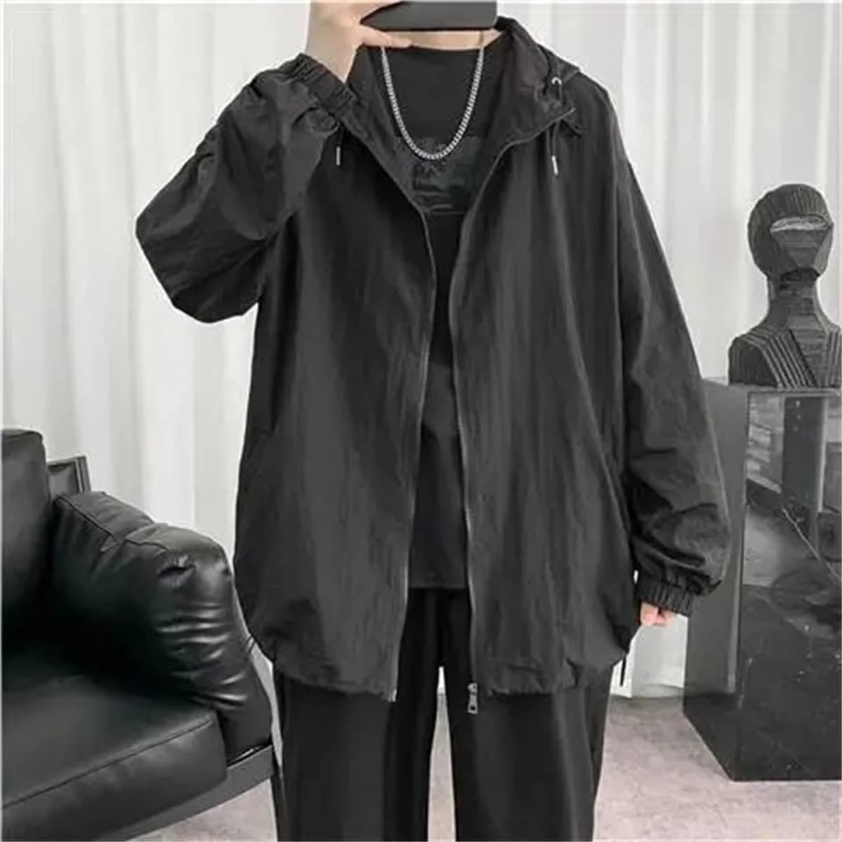 Men's Fashion New Clothing Modest Cover Up Summer Lightweight Breathable Loose Fit Outdoor Office Appropriate Sun Protection