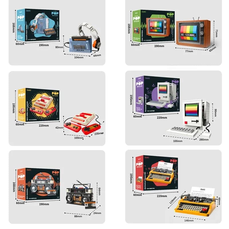 Retro Tech Building Blocks Set