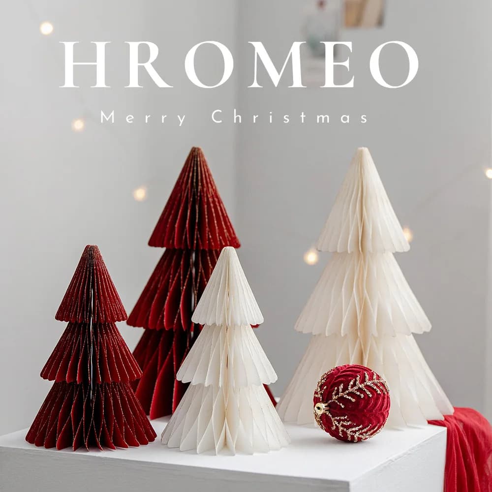 Christmas Paper Tree Ornament Desktop Decor New Year Home Ins Decor home office home decor accessories outdoor
