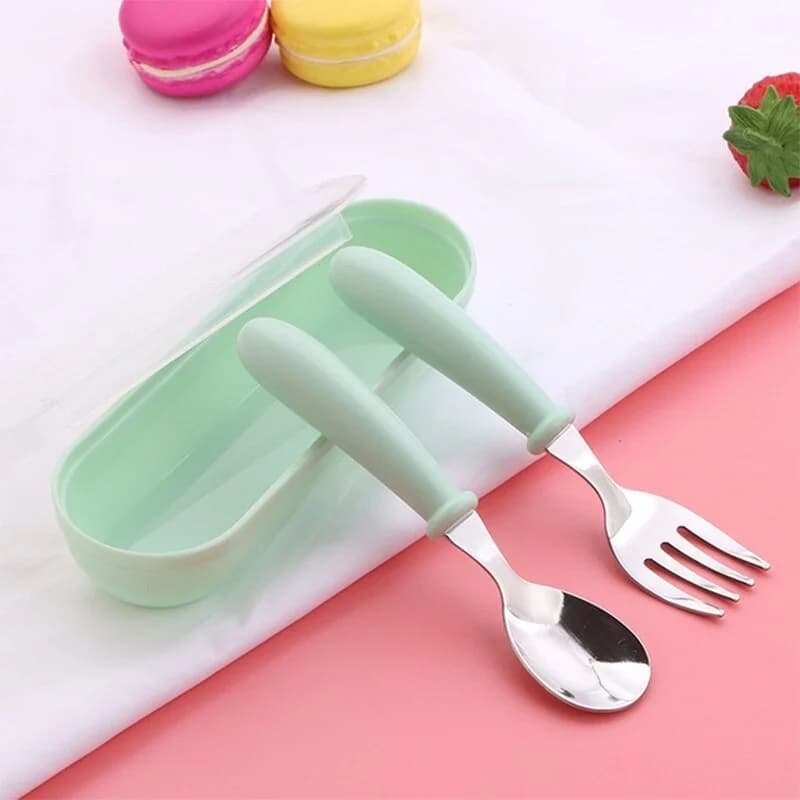 Kids Stainless Steel Cutlery Set with Spoons and Forks
