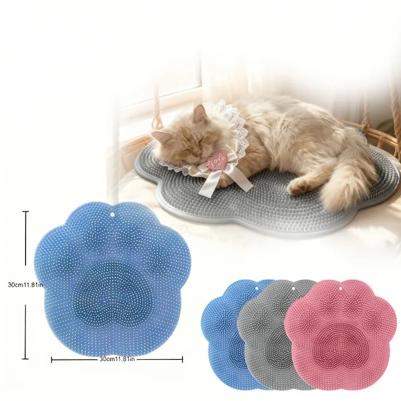 2-in-1 Cat Grooming Brush Mat and Pet Bed