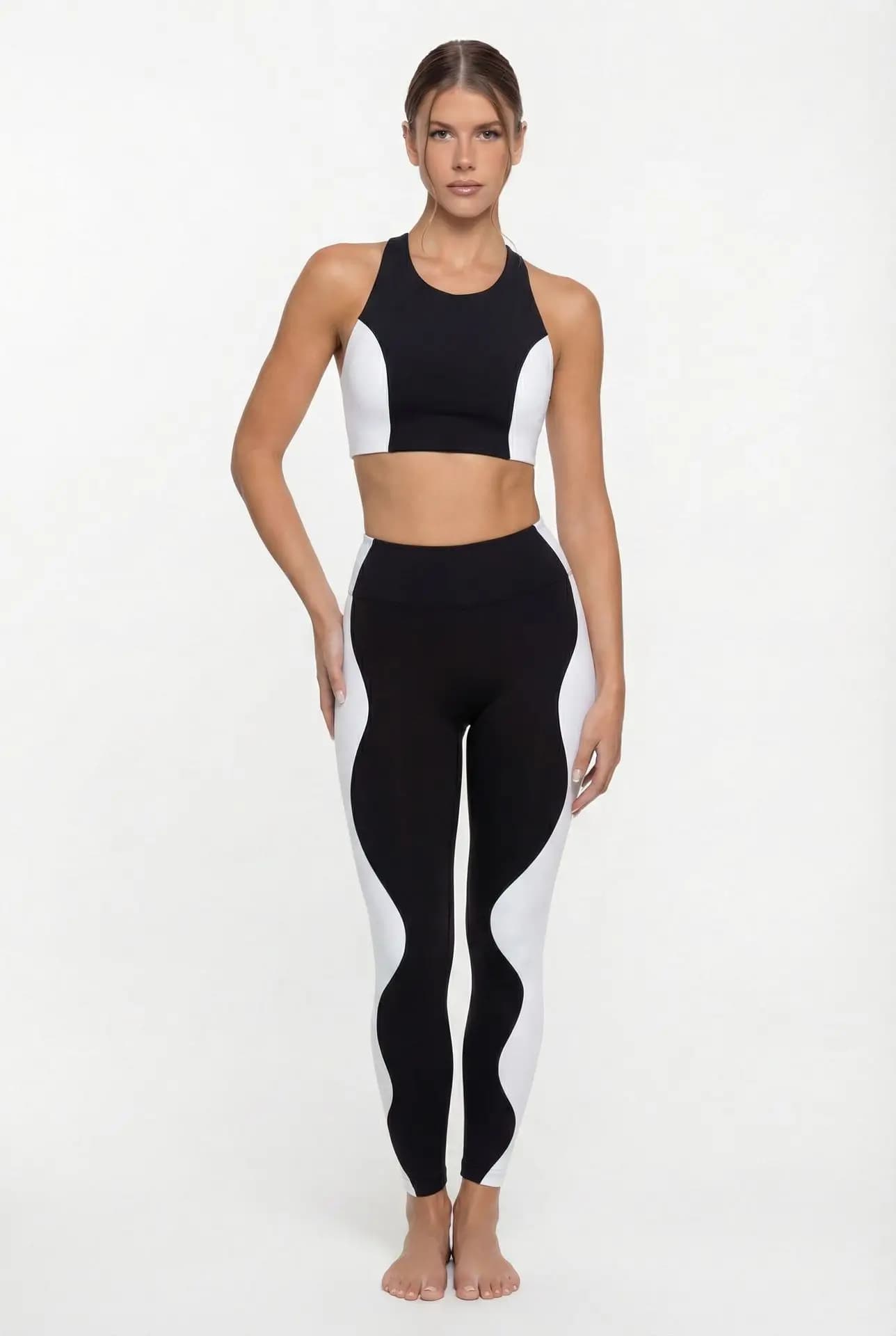 Fitness Yoga Set Crop Top High Waist Leggings Suits Women Slim Fit Summer Workout Clothes Sportswear Two Piece Sets For Woman