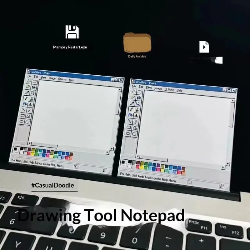 Retro Floppy Disk Sticky Note Pad, 50 Sheets