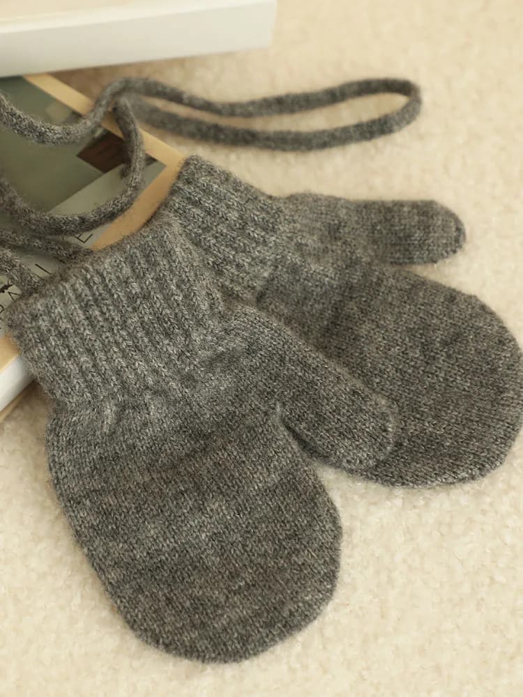Baby Cashmere Knitted Mittens for Toddlers