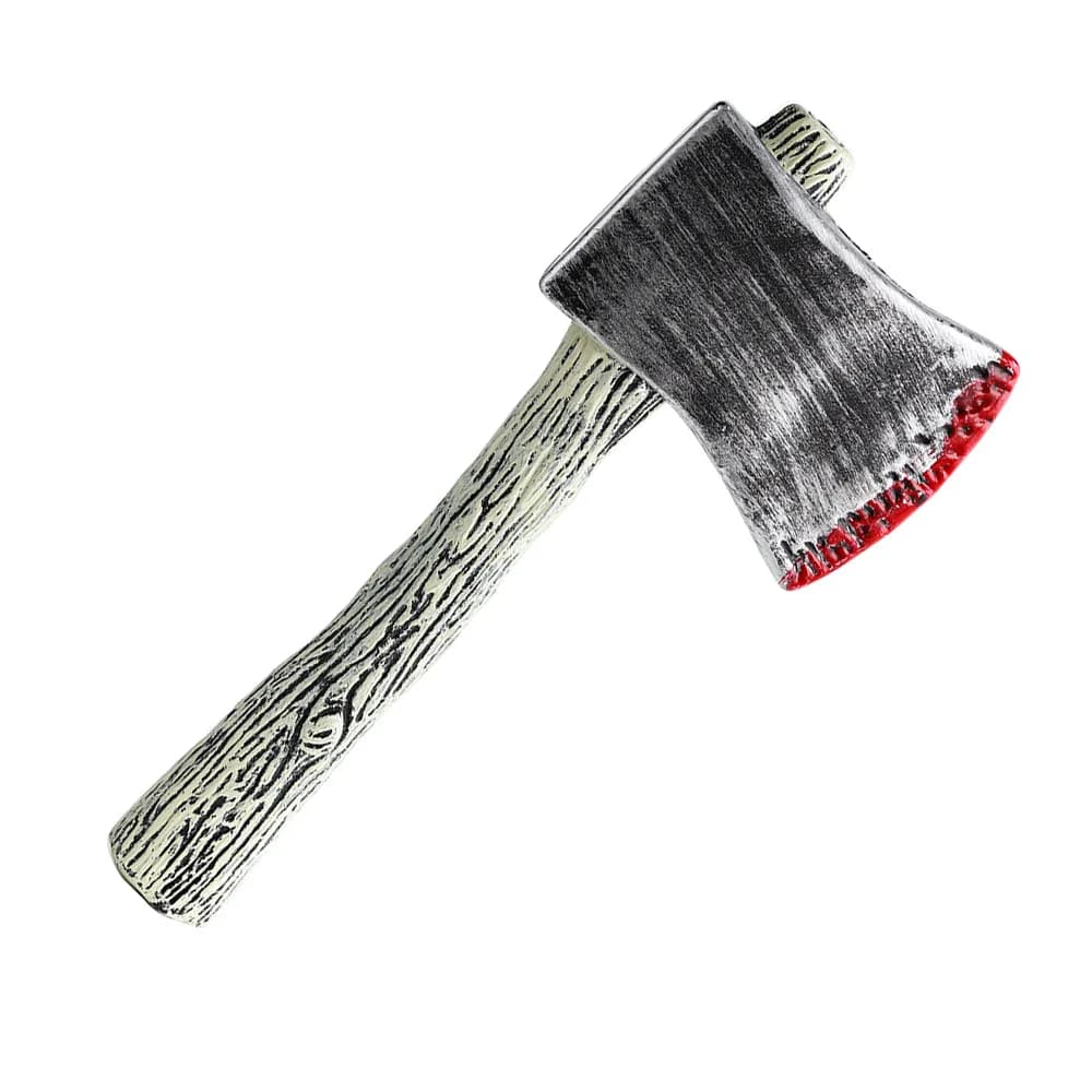 Halloween realistic props - blood-spreading axes, chainsaws, plastic knives for costumes, party cosplay props