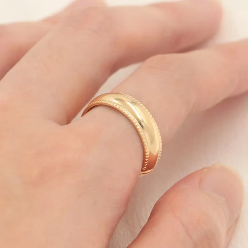 Gold Filled Milgrain Open Cuff Band