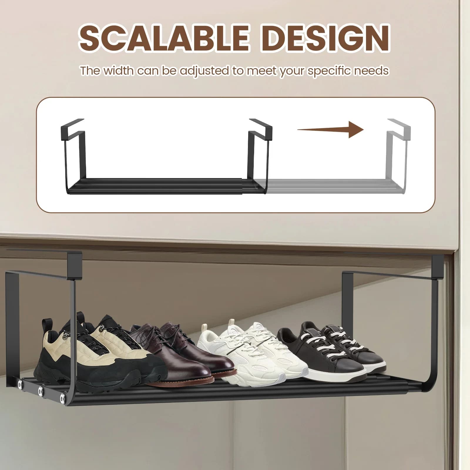 Retractable Under-Cabinet Shoe Rack