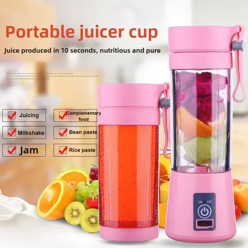 Portable Rechargeable Handheld Blender Mini Fruit Juicer Cup Electric Travel Mixer for Smoothies Milkshakes