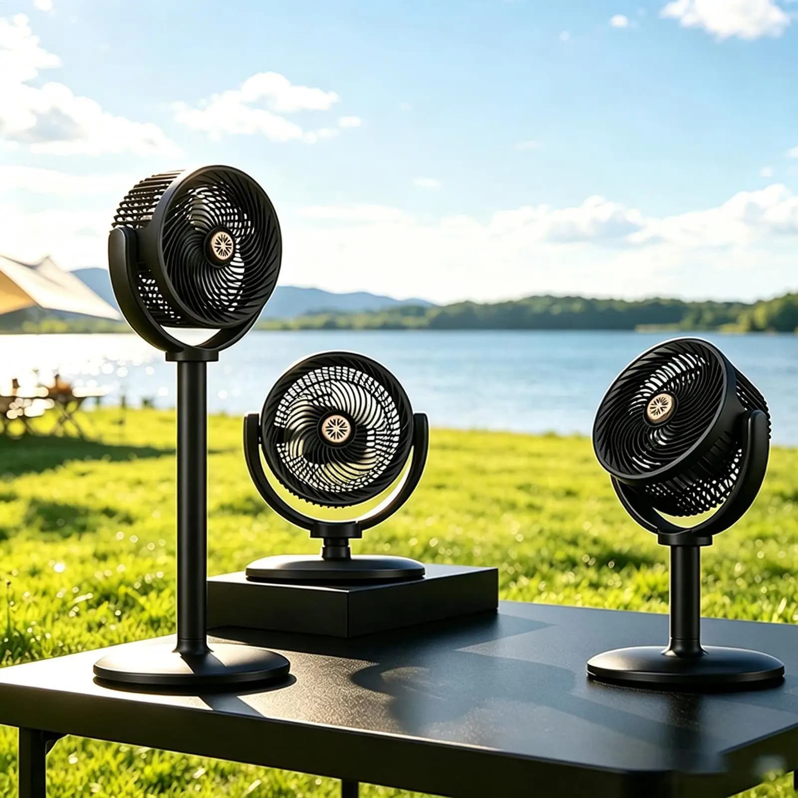 Adjustable Pedestal Fan with USB Charging