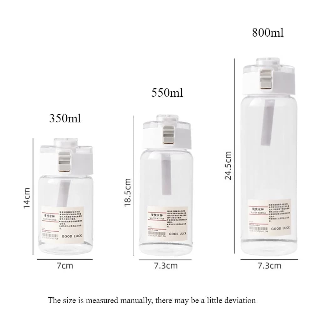 Transparent Kawaii Water Bottle