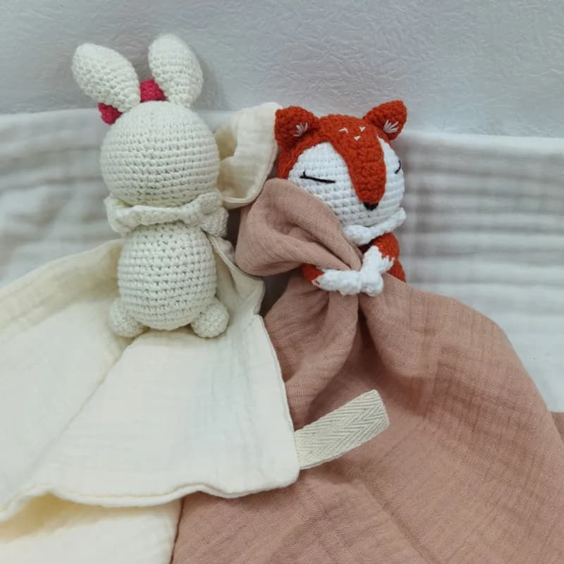 Baby Soother Appease Towel Bib Soft Bunny Bear Lion Sleeping Doll Teether Infants Comfort Sleeping Nursing Cuddling Doudou