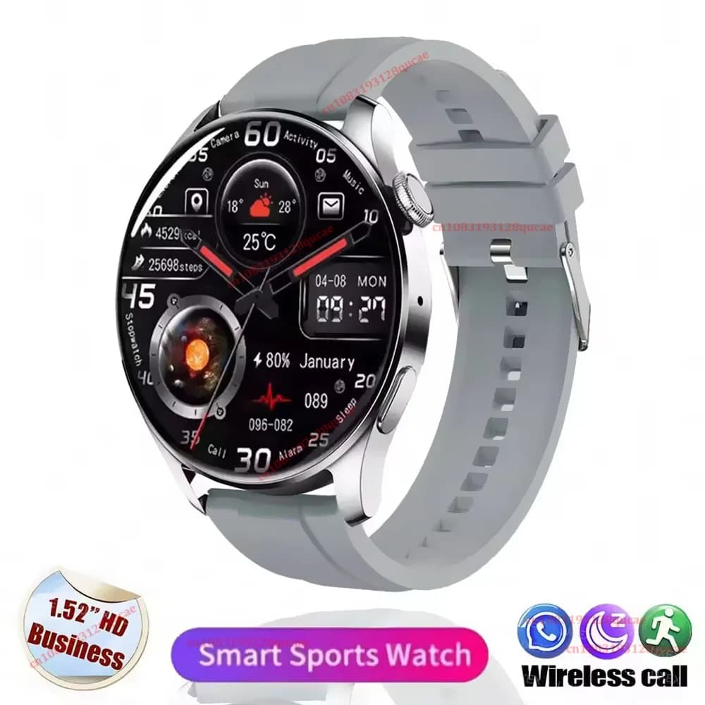 2026 New Smart Watch Men AMOLED HD Screen GPS Motion Trajectory Heart Rate Bluetooth Calls SmartWatch IP68 Waterproof Watch Ht30