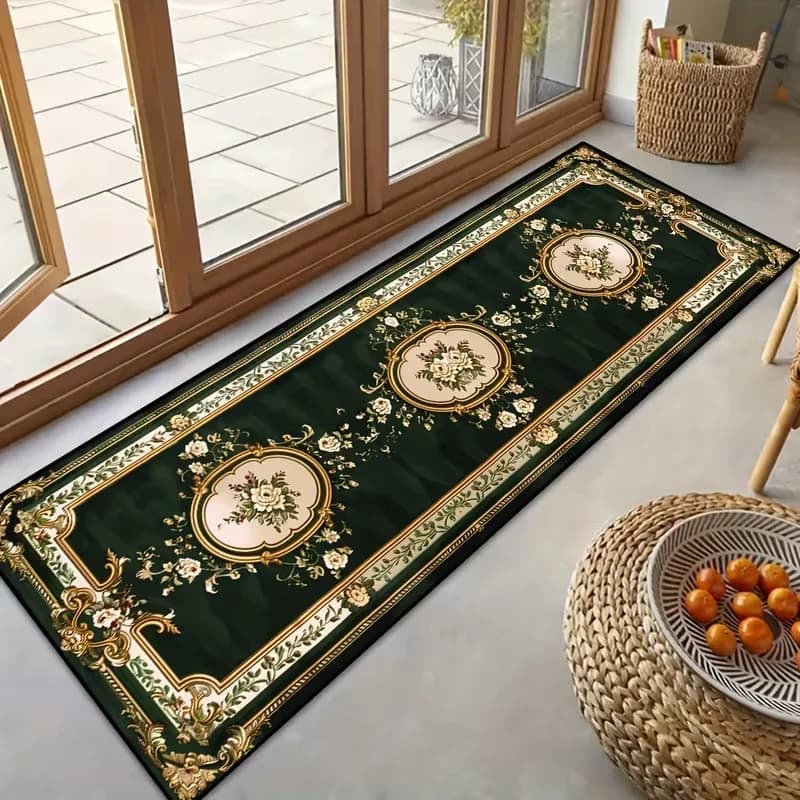 Modern Geometric Long Runner Rug Non-Slip