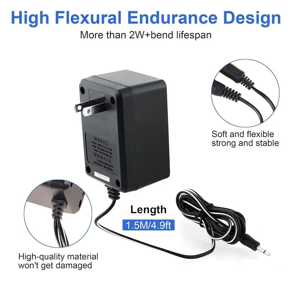 Accessories Gaming Power Supply Travel Charging AC Adapter Durable US Plug Game Console Charger for Atari 2600