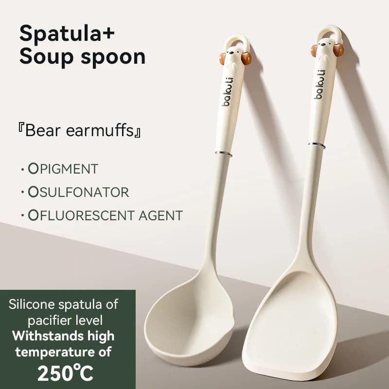 Non-Stick Silicone Cooking Spoon Set