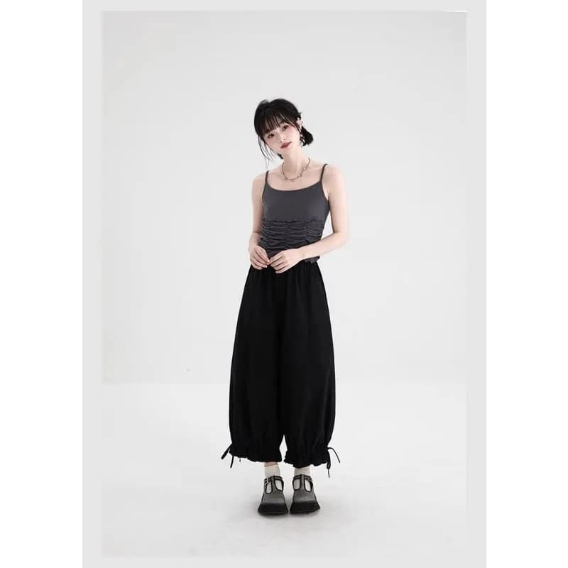Women's Black High Waist Wide Leg Pants