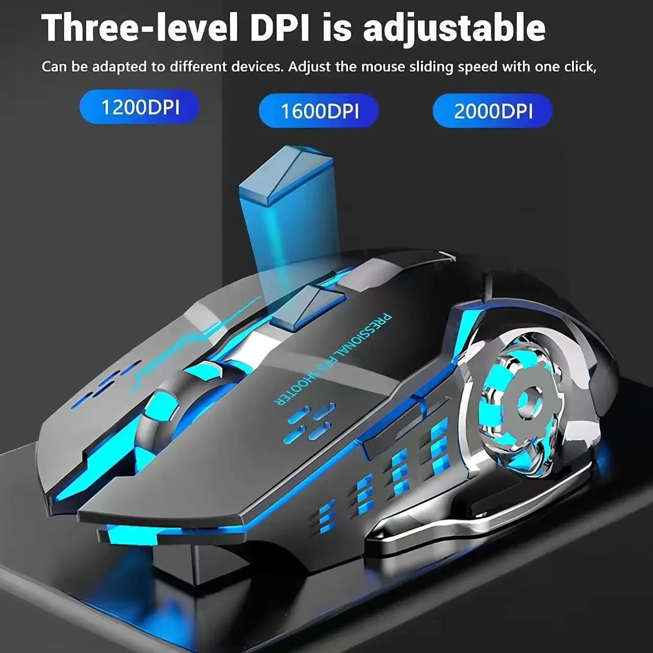 Wireless Gaming Mouse with RGB Lighting