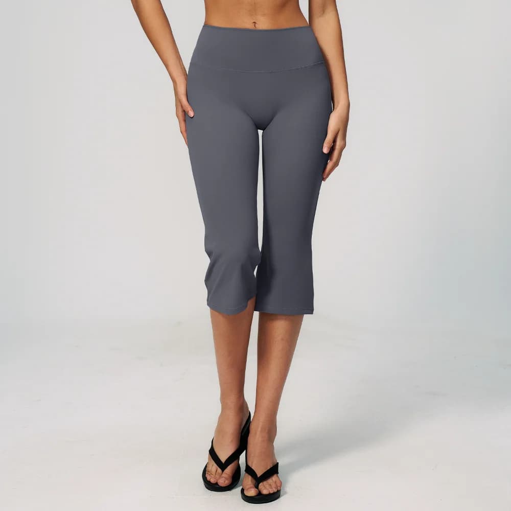 High-Waist Wide-Leg Yoga Capri Pants