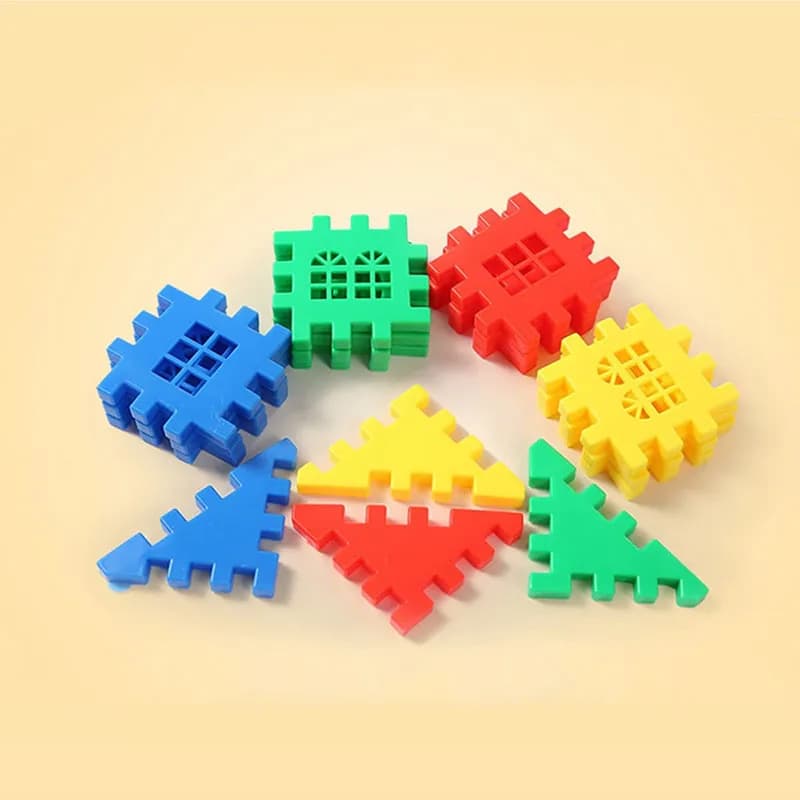 Colored Plastic Building Blocks Puzzle Toys