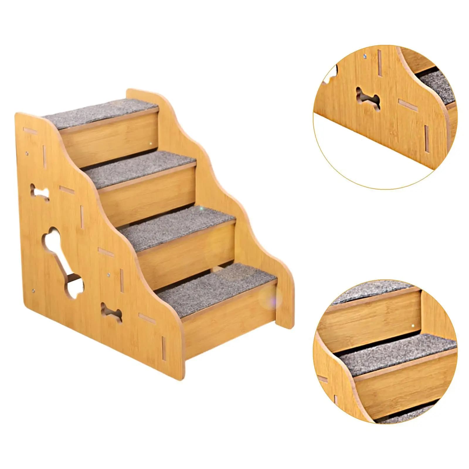 Dog Stairs for Small Dogs with Non-Slip Steps