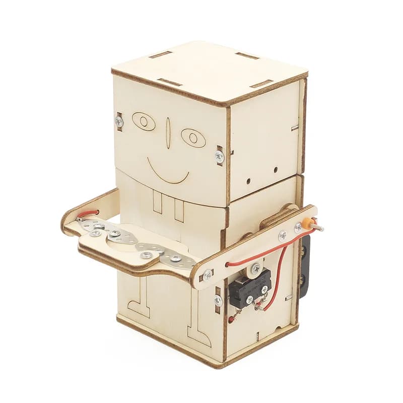 Kids DIY Science Toys Educational Scientific Experiment Kit Wood Tank / Music Box / Balance / Mechanical Forceps / Excavator / C