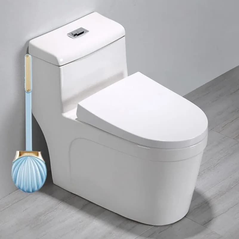 Silicone Toilet Brush Set with Long Handle