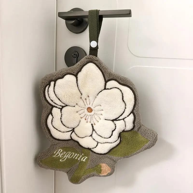 Microfiber Hand Towel with Floral Design