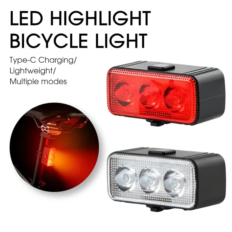 LED Bicycle Light Set Front and Rear