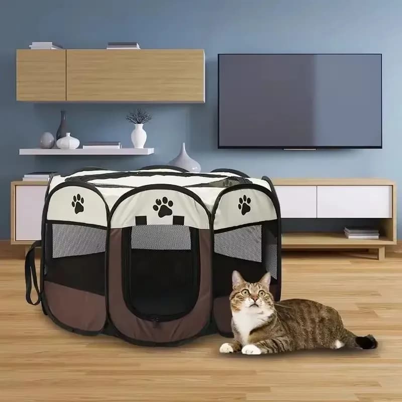 Octagon Foldable Pet Kennel Tent