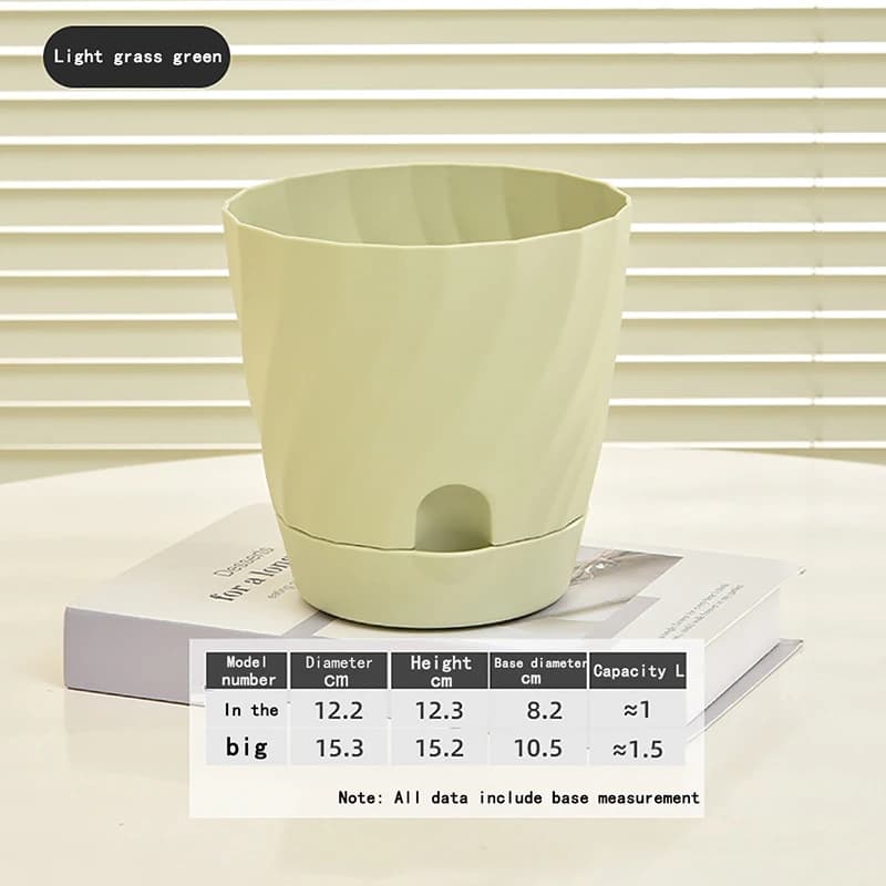 Plastic Flower Pot with Pedestal Base