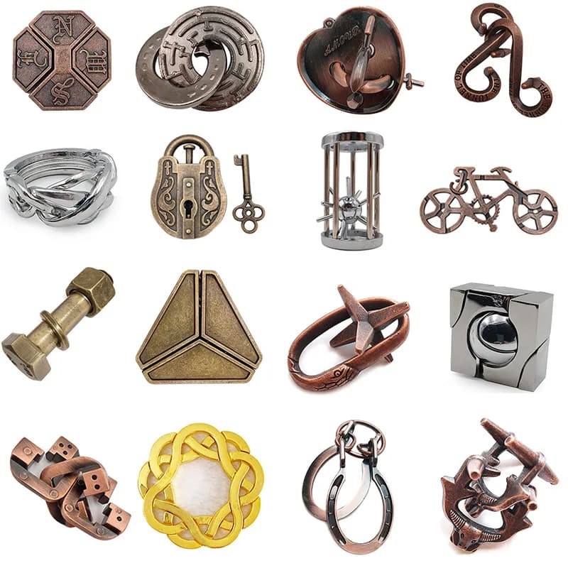 Metal Lock Brain Teaser Puzzles