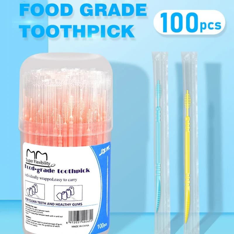 Disposable Double-Ended Dental Floss Toothpicks