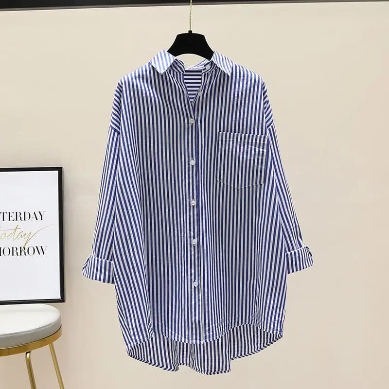 Striped Long Sleeve Blouse Women