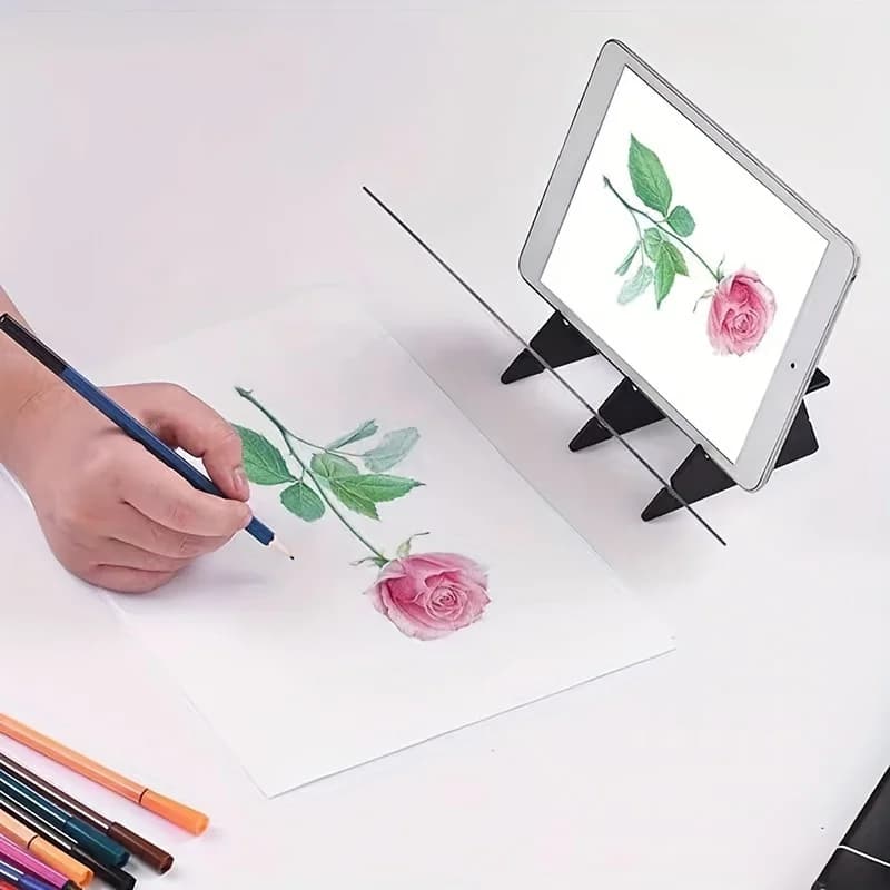 Painting Board with Projection and Art Supplies