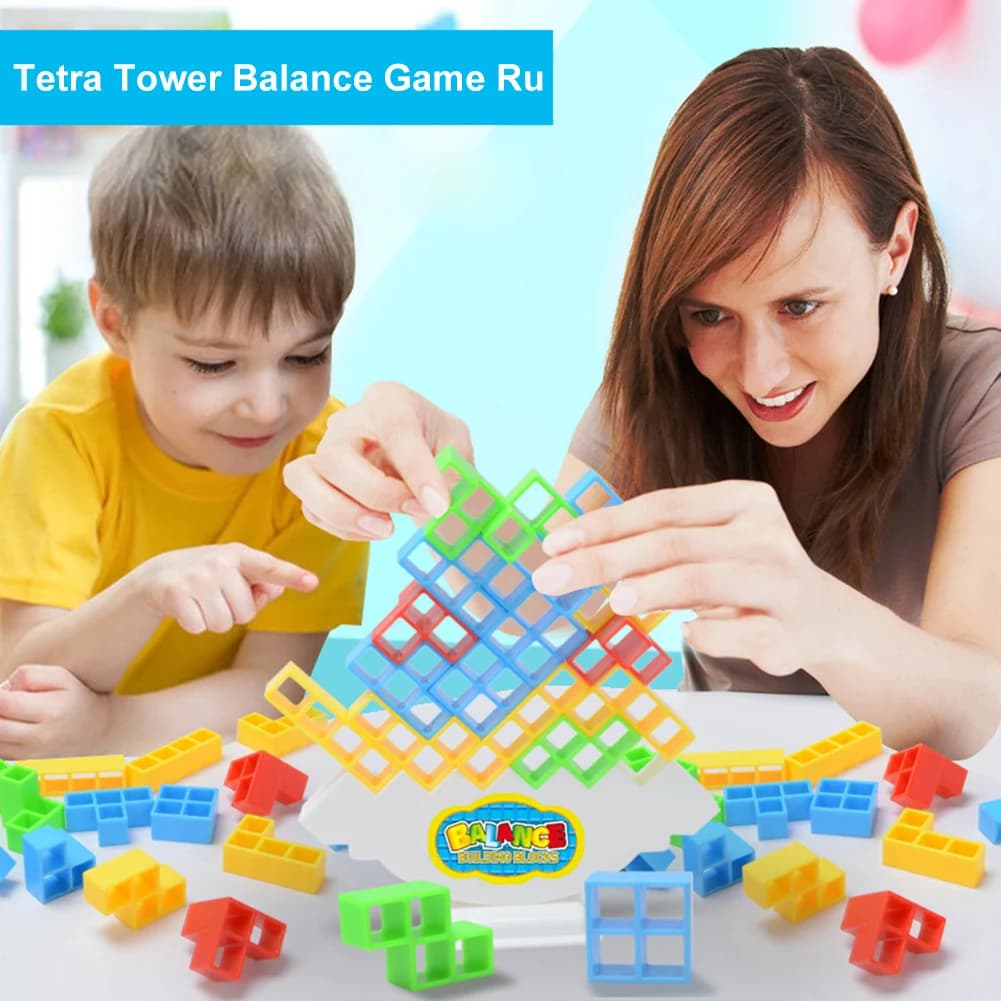 Tetra Tower Balance Block Stacking Game