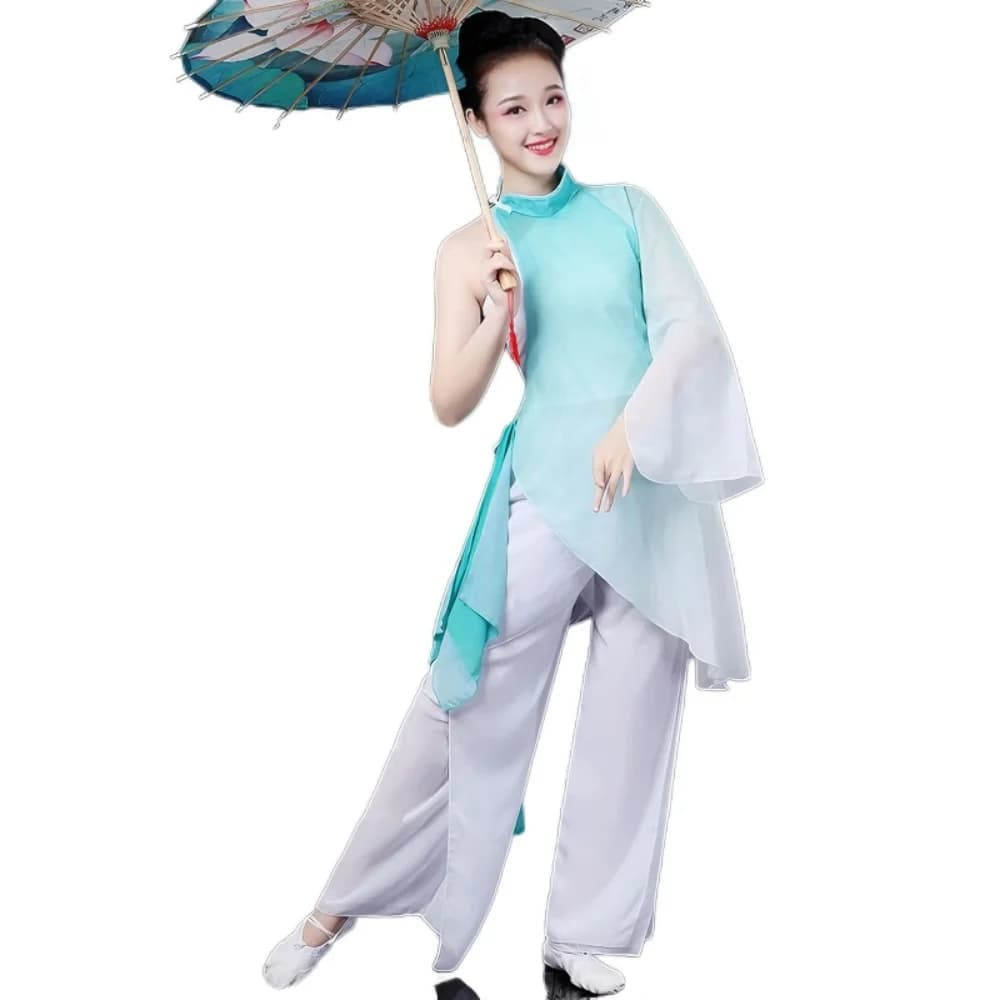 Chinese Dance Costume with Water Sleeves