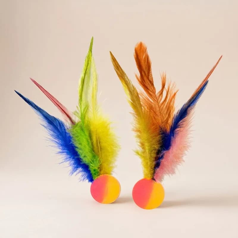 Cat Toy Interactive Ball Toy Pet Supplies Automatic Rolling Ball Cat Interactive Ball Toys Elastic Bouncy Cat Ball Toys