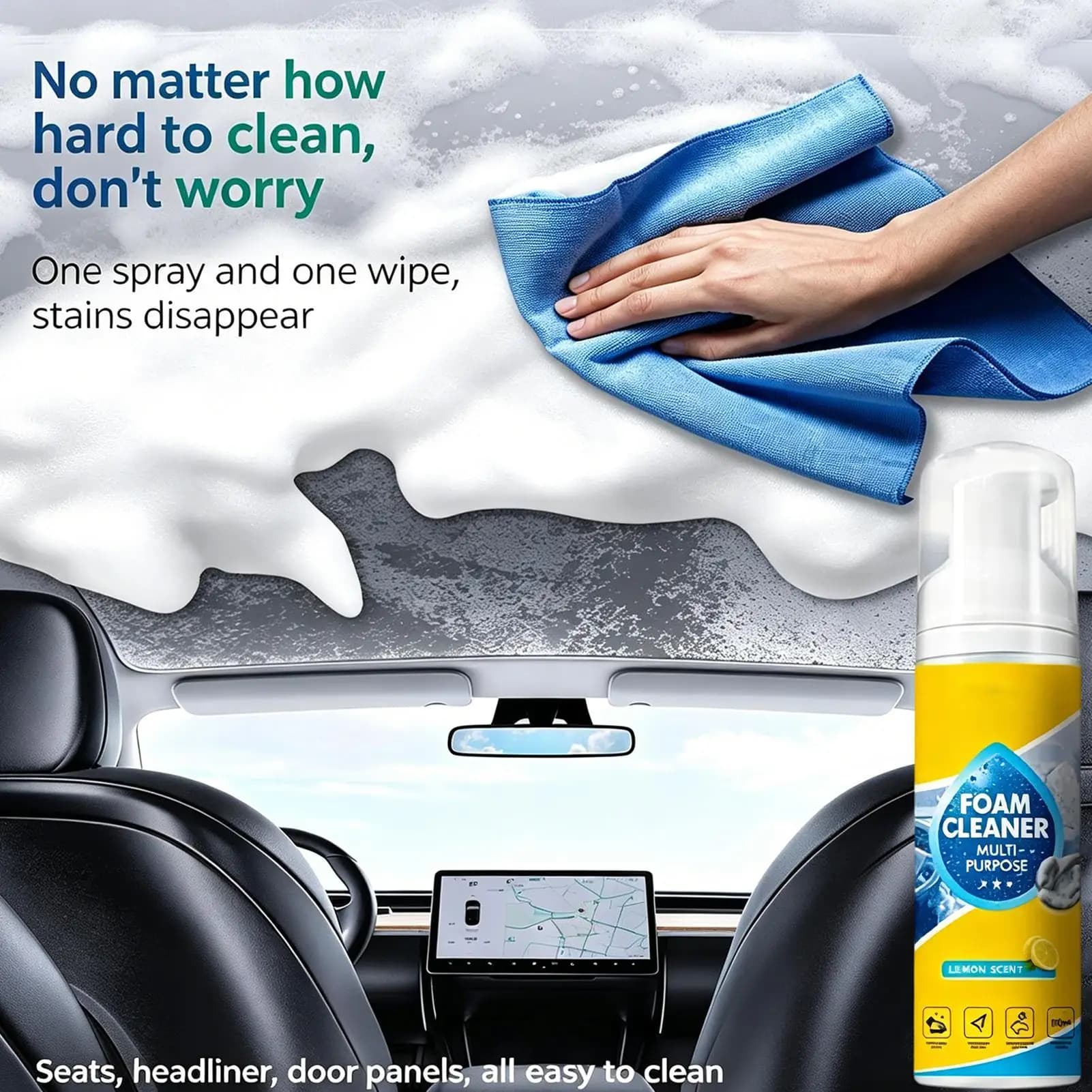All-Purpose Foam Cleaner for Car Interiors