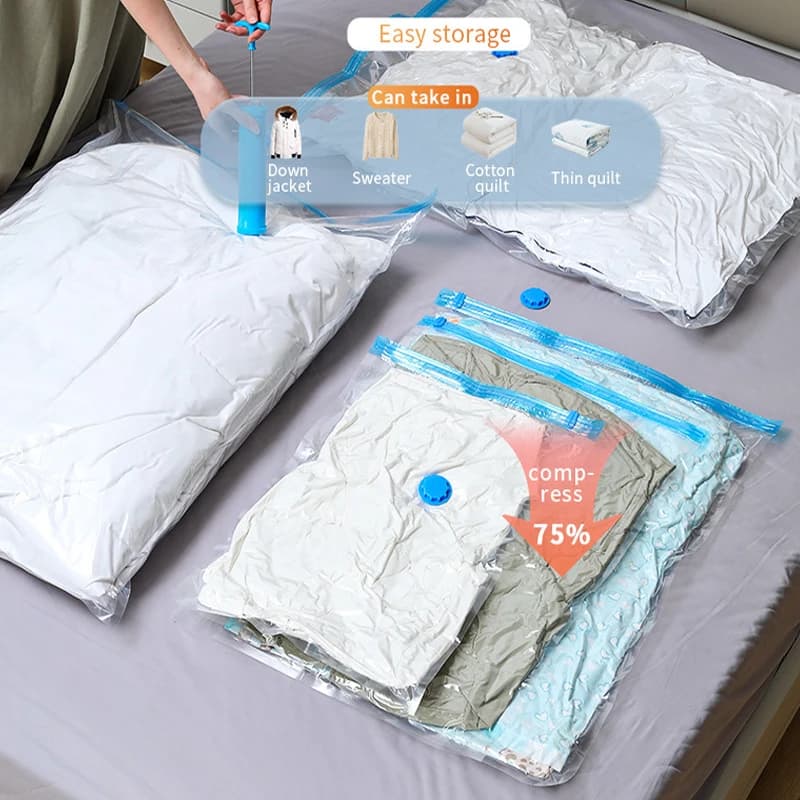 Vacuum Storage Bags for Clothes & Bedding