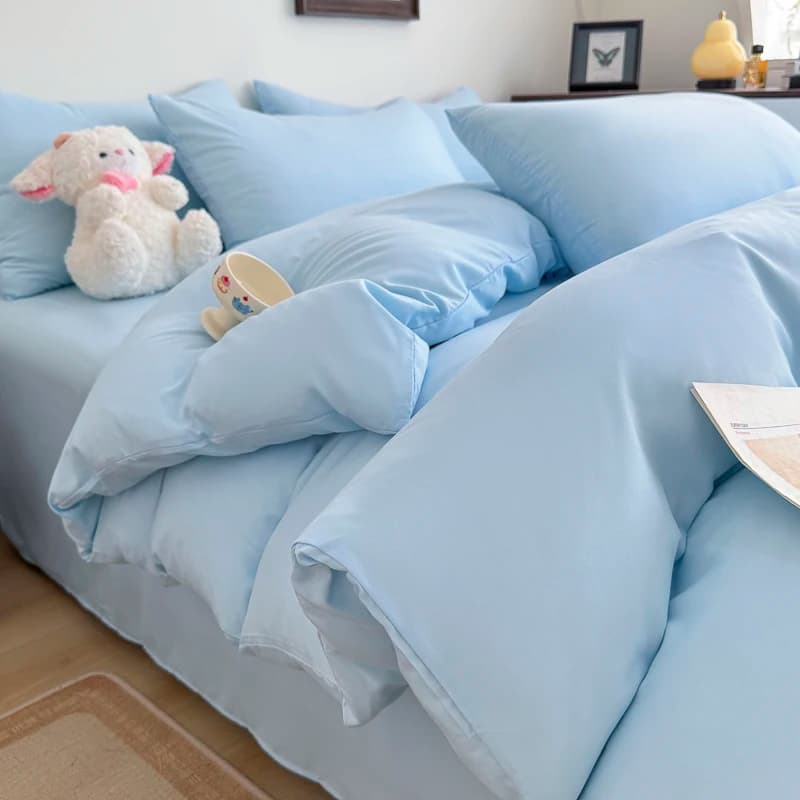 Cotton Bed Linen Set with Duvet Cover and Pillowcases