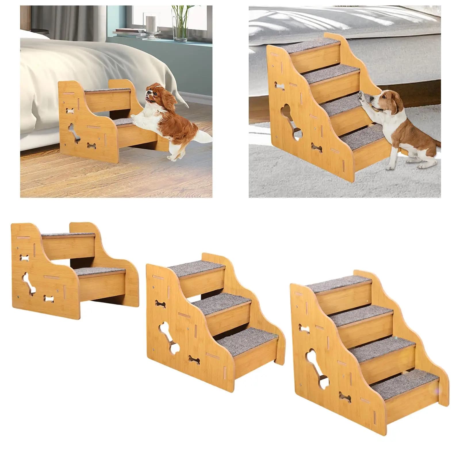 Dog Stairs for Small Dogs with Non-Slip Steps