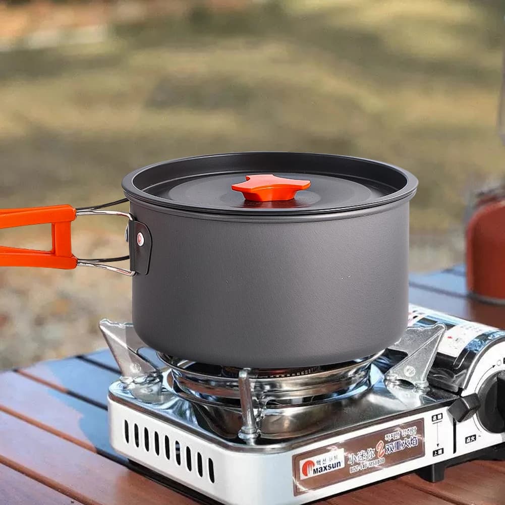 Camping Cookware Set with Folding Pot