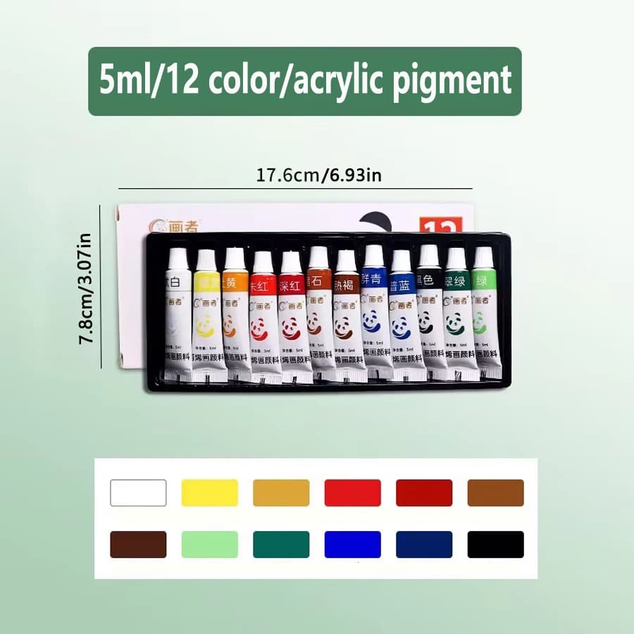 Acrylic Paint Set, 12-24 Colors, Waterproof